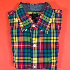 men’s JCrew l/s Tartan, lightweight, Sz-M